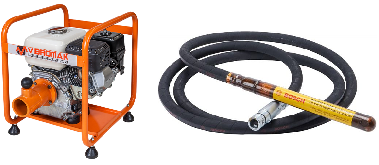 Vibrador a gasolina com mangote